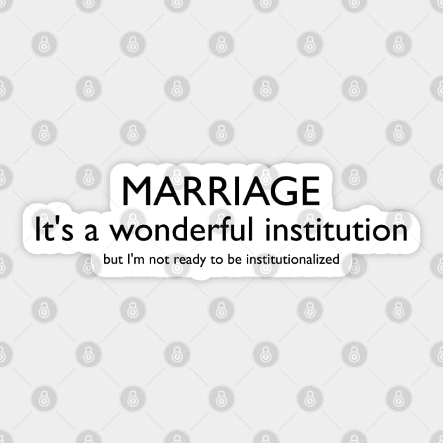 Marriage Sticker by Blacklinesw9